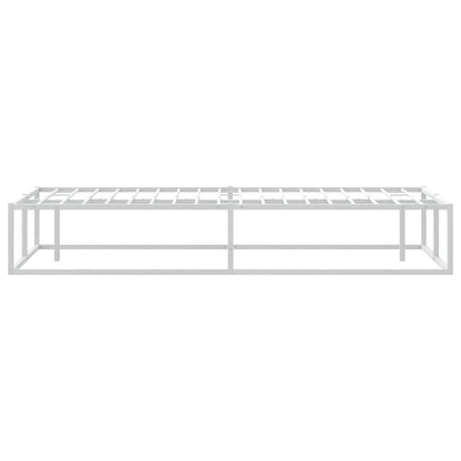 White Metal Bed Frame 160x200 cm - Modern & Durable Design