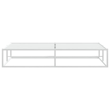 White Metal Super King Bed Frame 180x200 cm - No Mattress Included