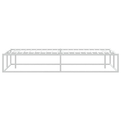 White Metal Super King Bed Frame 180x200 cm - No Mattress Included