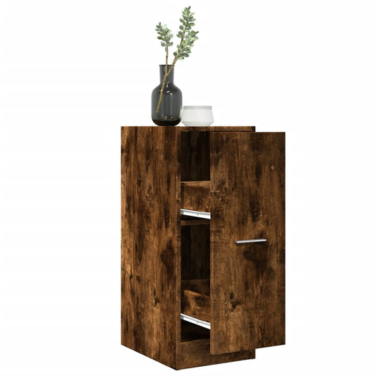 Smoked Oak Apothecary Cabinet - 30x41x77.5 cm Engineered Wood