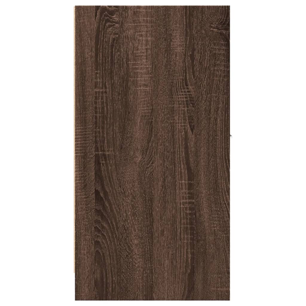 Brown Oak Apothecary Cabinet 30x41x77.5 cm - Engineered Wood