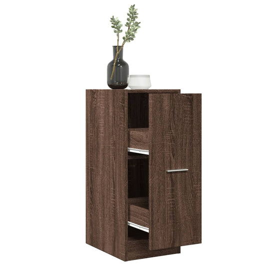 Brown Oak Apothecary Cabinet 30x41x77.5 cm - Engineered Wood
