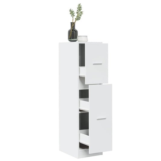 White Engineered Wood Apothecary Cabinet - 30x41x118 cm