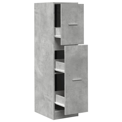 Concrete Grey Apothecary Cabinet, 30x41x118 cm, Engineered Wood