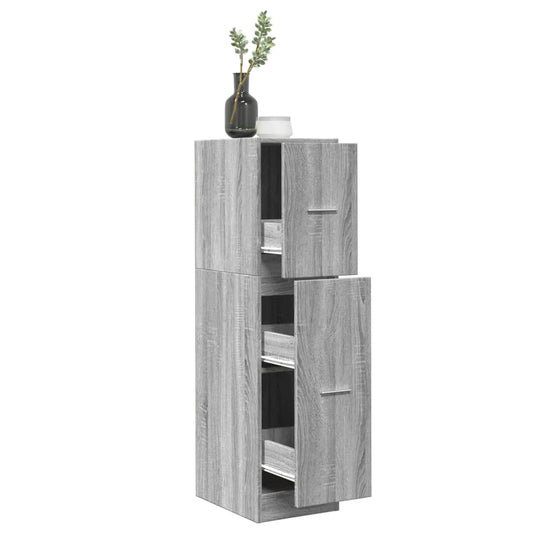 Grey Sonoma Apothecary Cabinet 30x41x118 cm - Engineered Wood