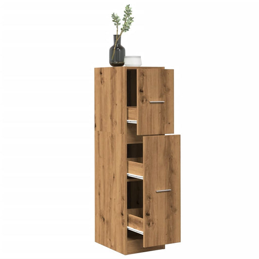 Artisian Oak Apothecary Cabinet 30x41x118 cm - Engineered Wood