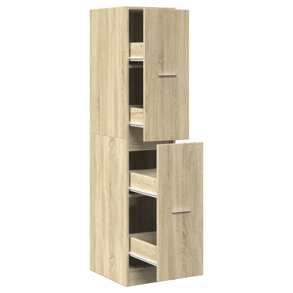 Sonoma Oak Apothecary Cabinet, 30x41x144.5 cm, Engineered Wood