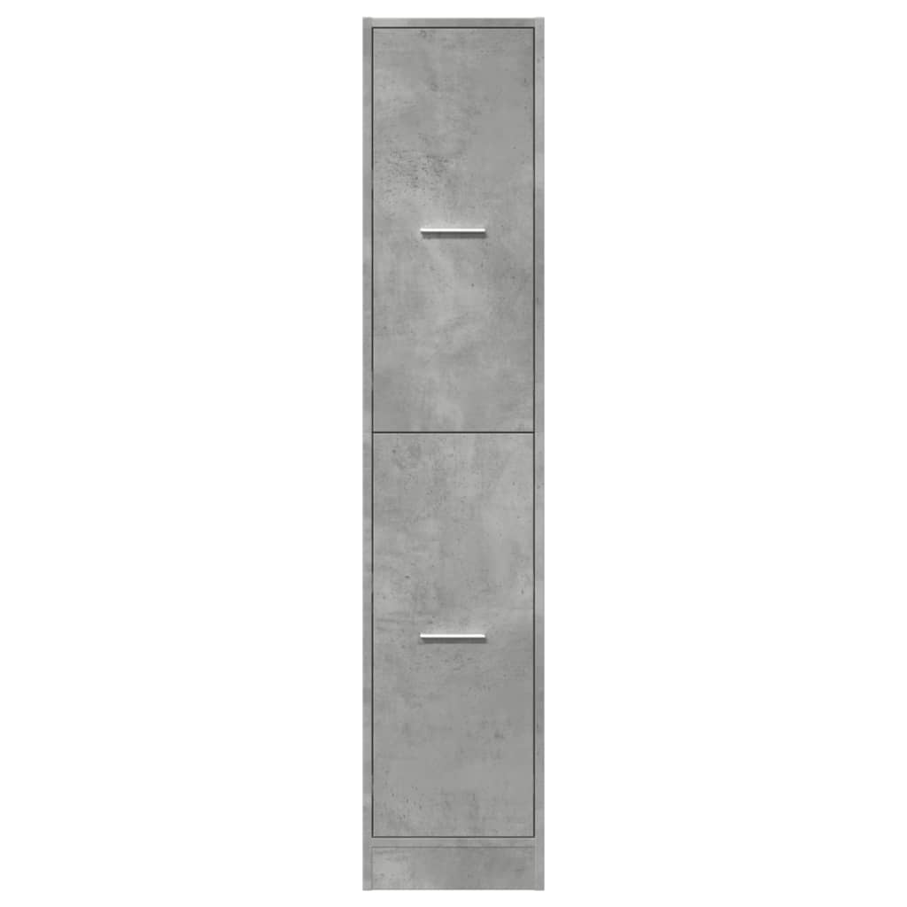Concrete Grey Apothecary Cabinet, 30x41x144.5 cm, Engineered Wood