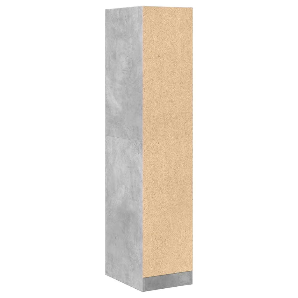 Concrete Grey Apothecary Cabinet, 30x41x144.5 cm, Engineered Wood
