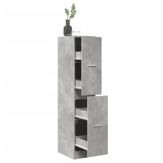 Concrete Grey Apothecary Cabinet, 30x41x144.5 cm, Engineered Wood