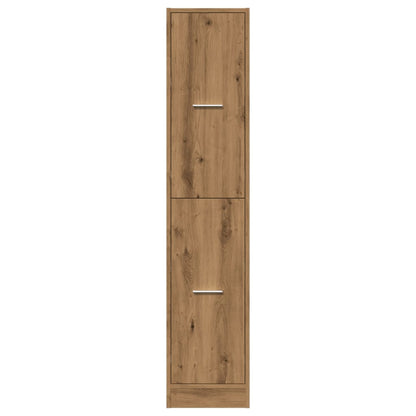 Artisian Oak Apothecary Cabinet - 30x41x144.5 cm Engineered Wood