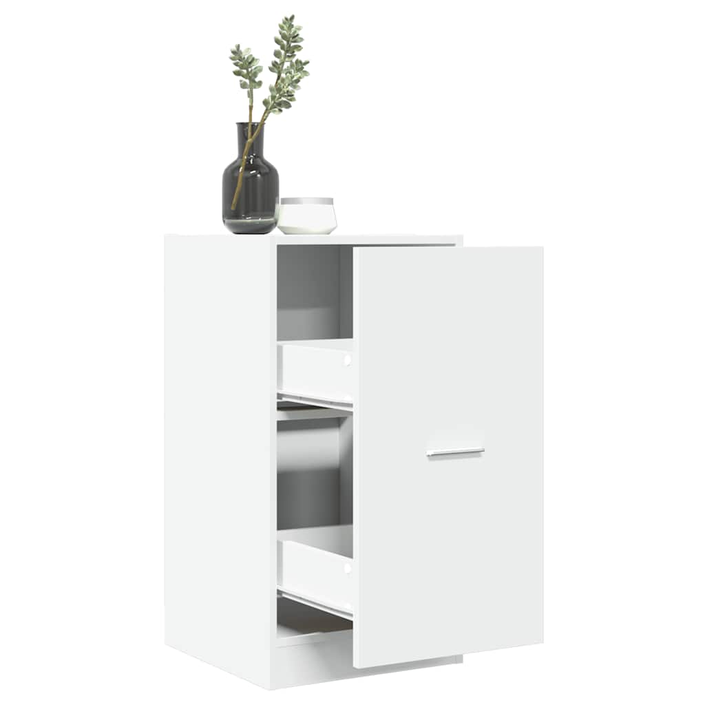 White Engineered Wood Apothecary Cabinet 40x41x77.5 cm
