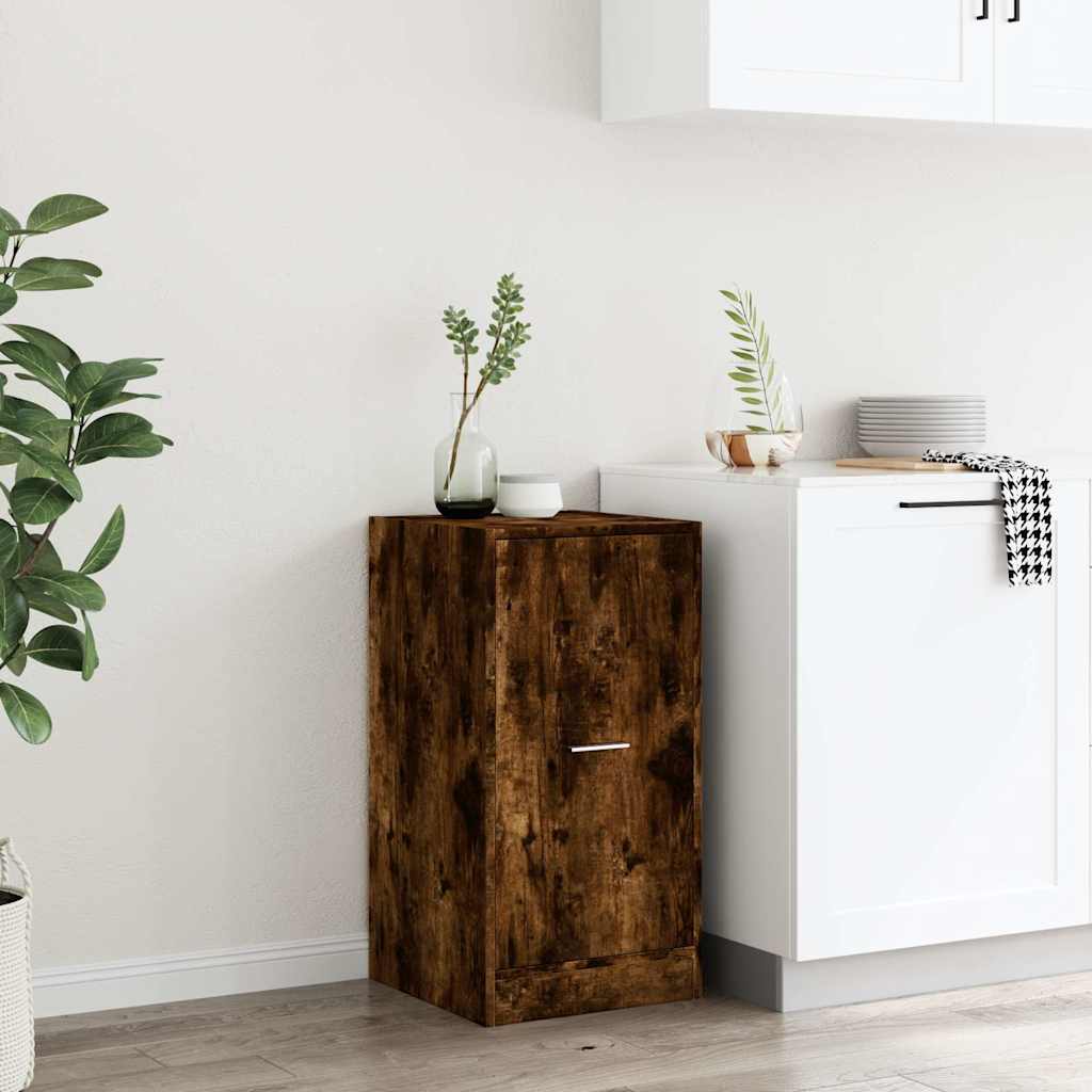 Smoked Oak Apothecary Cabinet, 40x41x77.5 cm, Engineered Wood