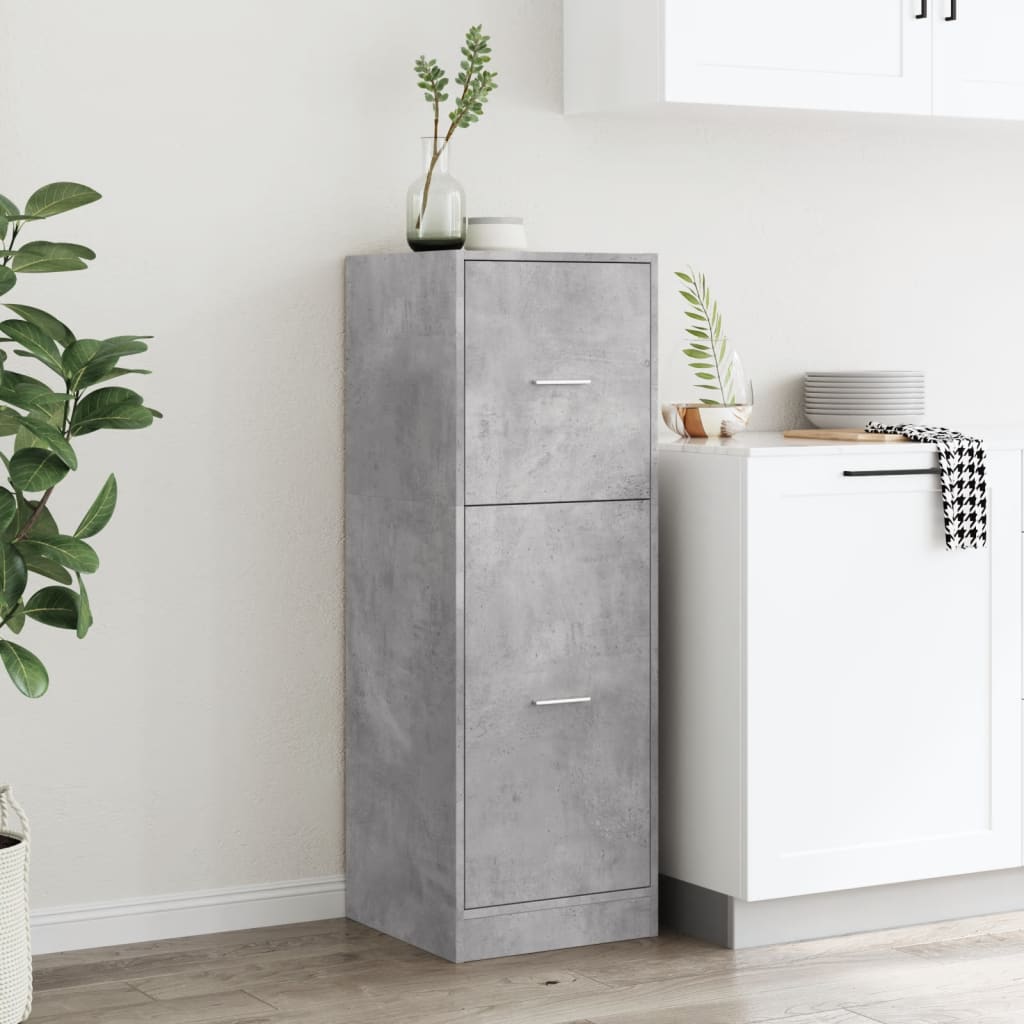 Concrete Grey Apothecary Cabinet 40x41x118 cm Engineered Wood