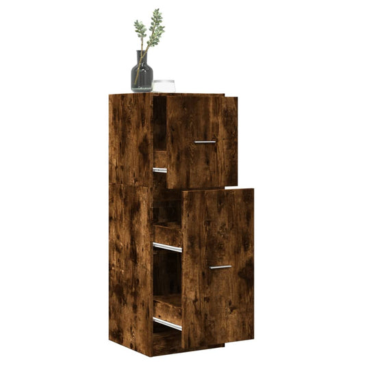Smoked Oak Apothecary Cabinet - 40x41x118 cm Engineered Wood
