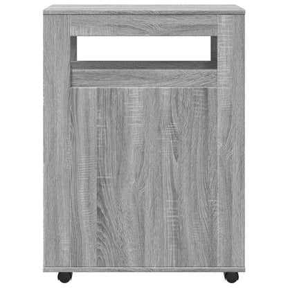 Mobile Grey Sonoma Narrow Bathroom Cabinet - Engineered Wood