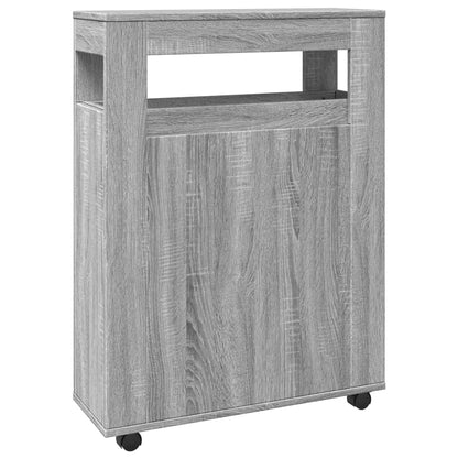 Mobile Grey Sonoma Narrow Bathroom Cabinet - Engineered Wood