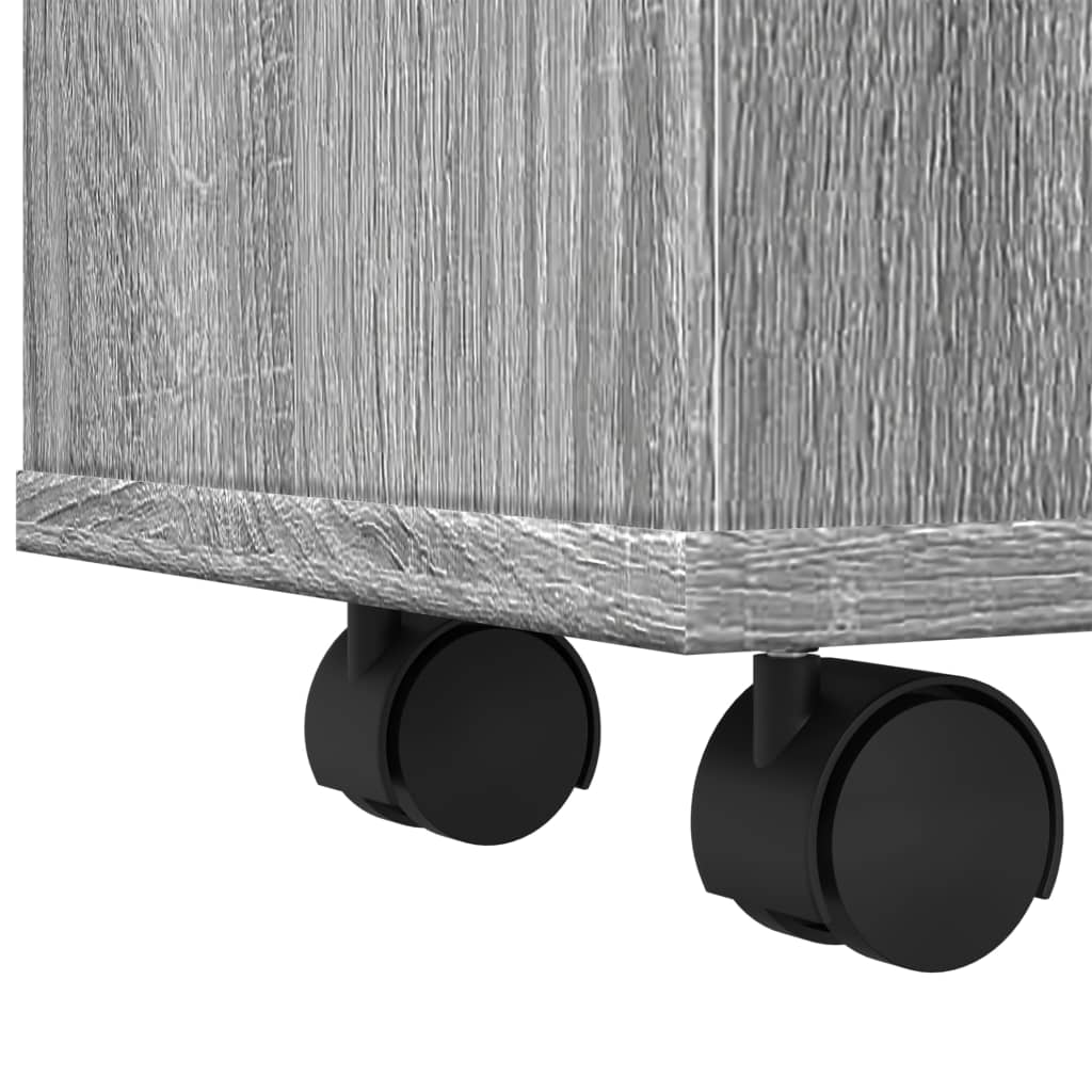 Mobile Grey Sonoma Narrow Bathroom Cabinet - Engineered Wood