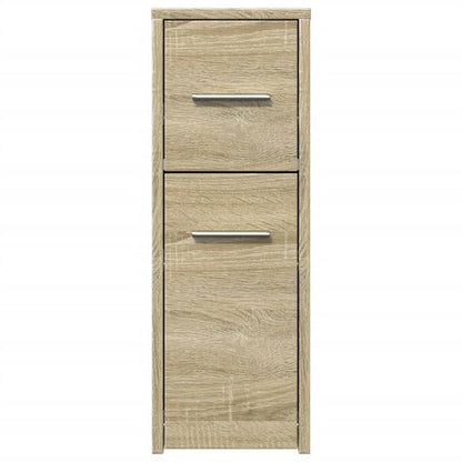 Mobile Sonoma Oak Bathroom Cupboard - Engineered Wood Storage