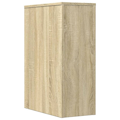 Mobile Sonoma Oak Bathroom Cupboard - Engineered Wood Storage