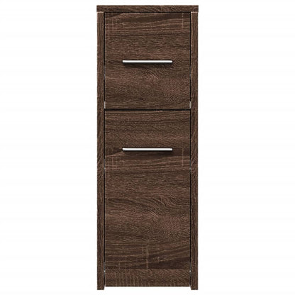 Mobile Narrow Bathroom Cupboard, Brown Oak Engineered Wood