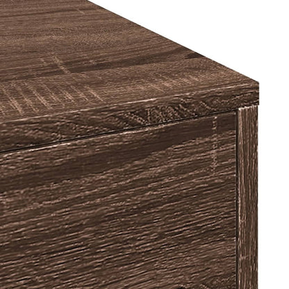 Mobile Narrow Bathroom Cupboard, Brown Oak Engineered Wood
