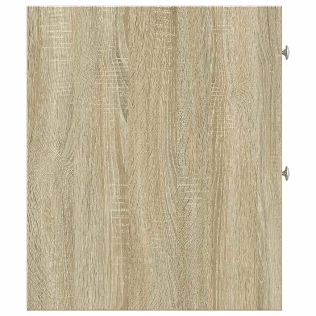 Mobile Sonoma Oak Narrow Bathroom Cupboard - Engineered Wood