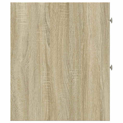 Mobile Sonoma Oak Narrow Bathroom Cupboard - Engineered Wood