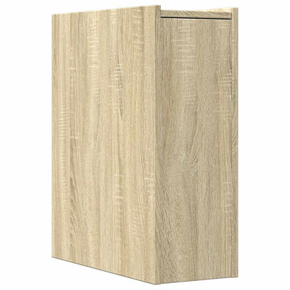 Mobile Sonoma Oak Narrow Bathroom Cupboard - Engineered Wood