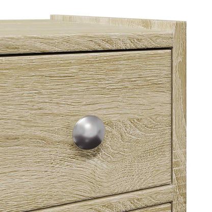 Mobile Sonoma Oak Narrow Bathroom Cupboard - Engineered Wood
