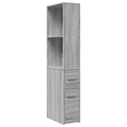 Space-Saving Grey Sonoma Bathroom Cupboard with Wheels