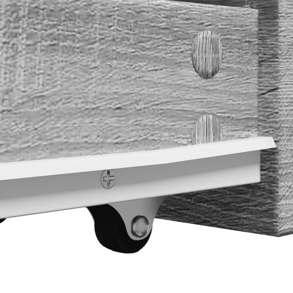 Space-Saving Grey Sonoma Bathroom Cupboard with Wheels