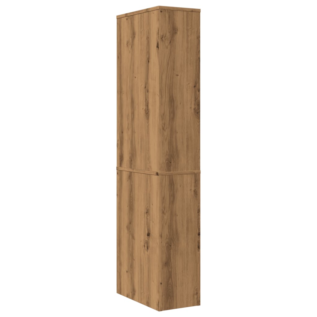 Mobile Bathroom Cupboard in Artisan Oak - Engineered Wood Finish