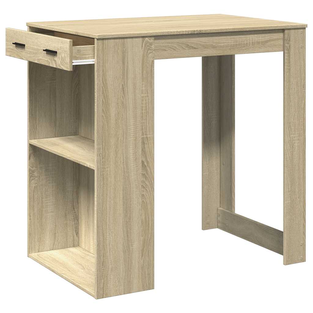Sonoma Oak Bar Table 102x70x103.5 cm - Engineered Wood
