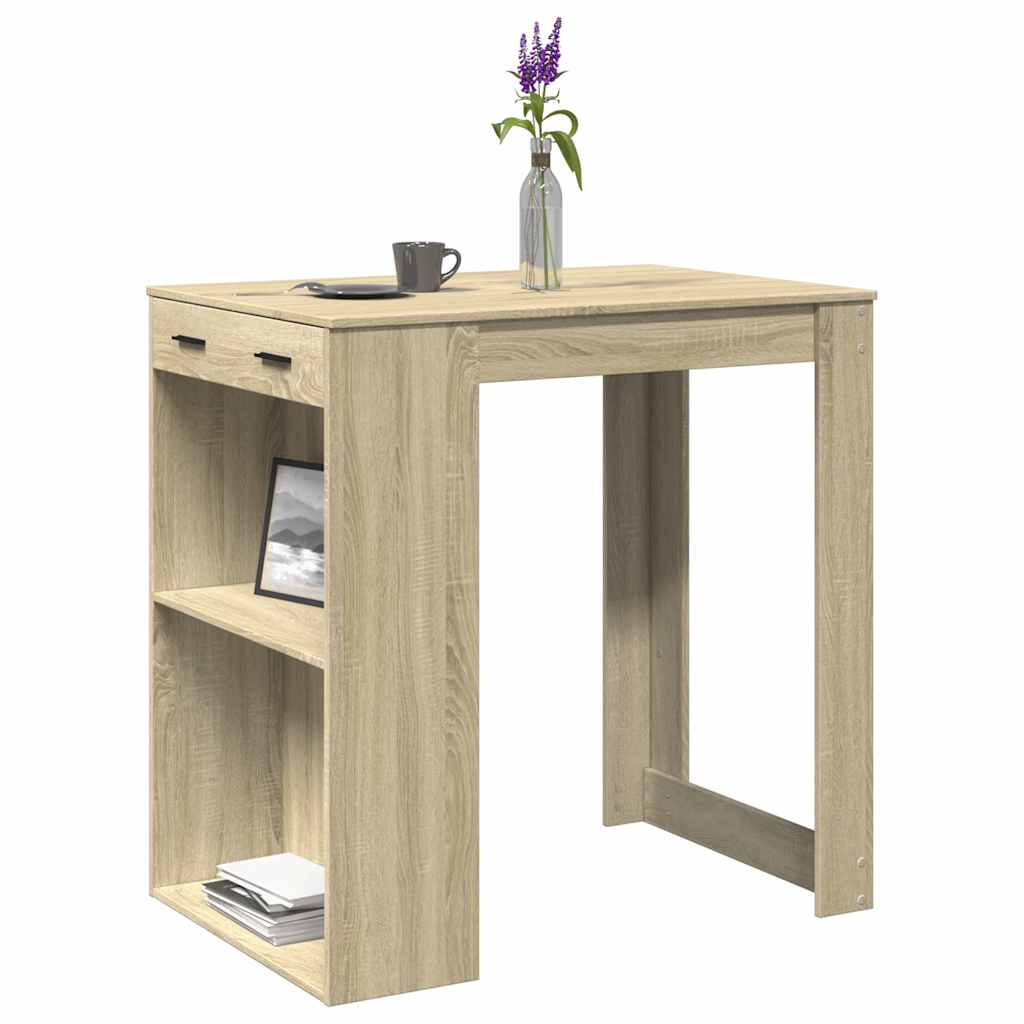 Sonoma Oak Bar Table 102x70x103.5 cm - Engineered Wood