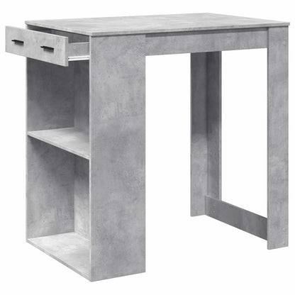 Concrete Grey Engineered Wood Bar Table 102x70x103.5 cm