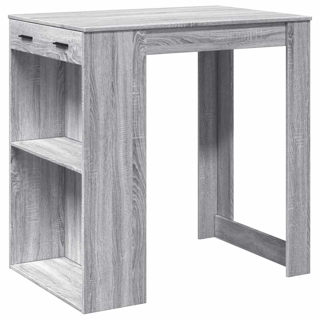 Grey Sonoma Bar Table, Engineered Wood, 102x70x103.5 cm
