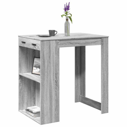 Grey Sonoma Bar Table, Engineered Wood, 102x70x103.5 cm