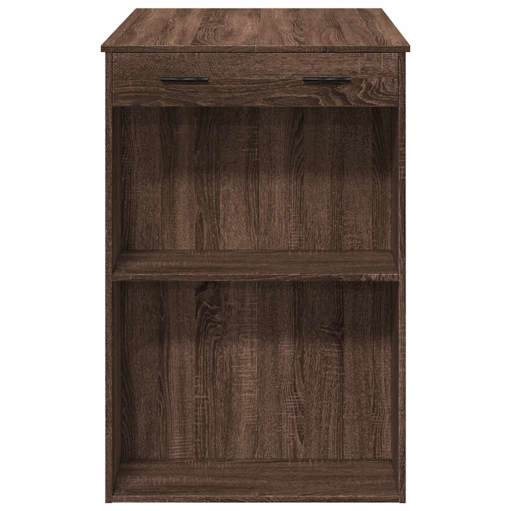 Brown Oak Bar Table - 102x70x103.5 cm Engineered Wood