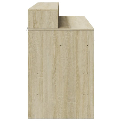 Sonoma Oak Desk with LED Lights, 120x55x91 cm, Engineered Wood