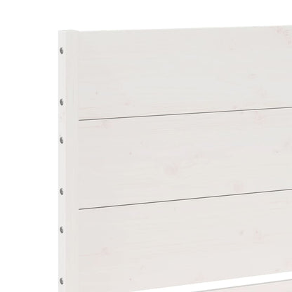 Extra Long Bed Frame without Mattress White 200x220 cm Solid Wood