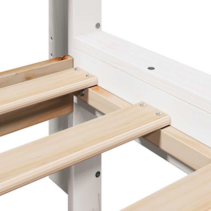 Bookcase Bed without Mattress White 120x200 cm Solid Wood Pine