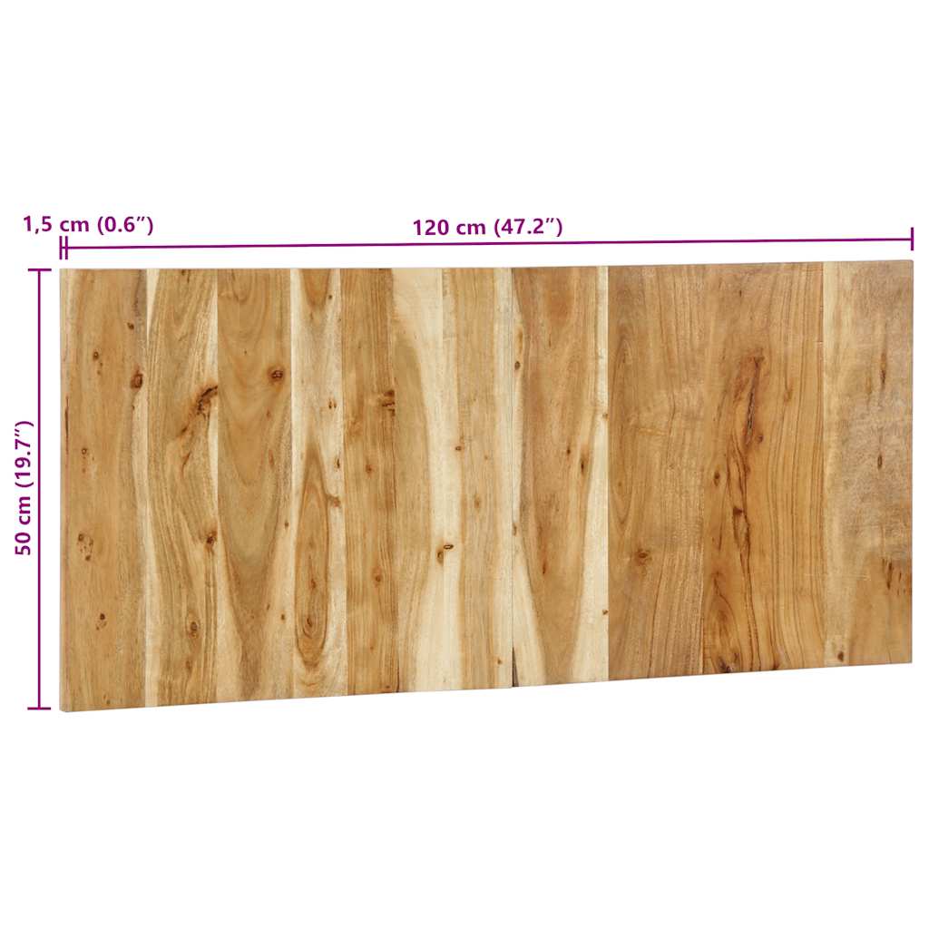 Solid Acacia Wood Headboard - 120 cm, Rustic Charm