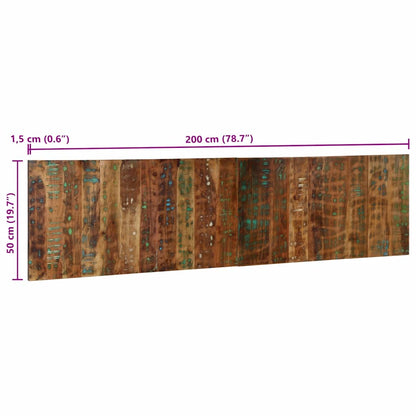 Headboard Multicolour 200 cm Solid Wood Reclaimed