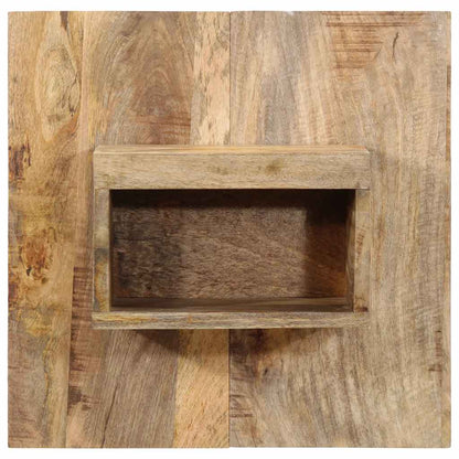 Solid Mango Wood Bedside Cabinet 50x27x50 cm - Rustic Charm