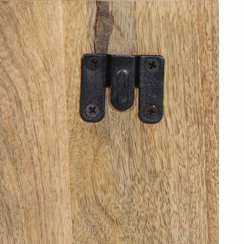 Solid Mango Wood Bedside Cabinet 50x27x50 cm - Rustic Charm