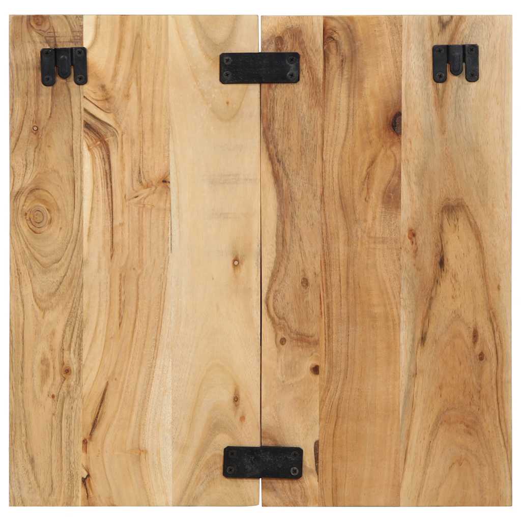 Solid Acacia Wood Bedside Cabinet 50x27x50 cm - Natural Finish