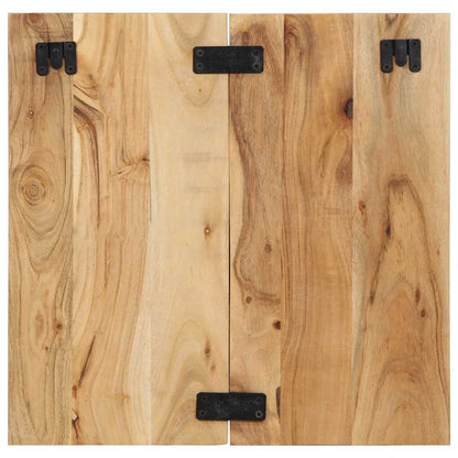 Solid Acacia Wood Bedside Cabinet 50x27x50 cm - Natural Finish