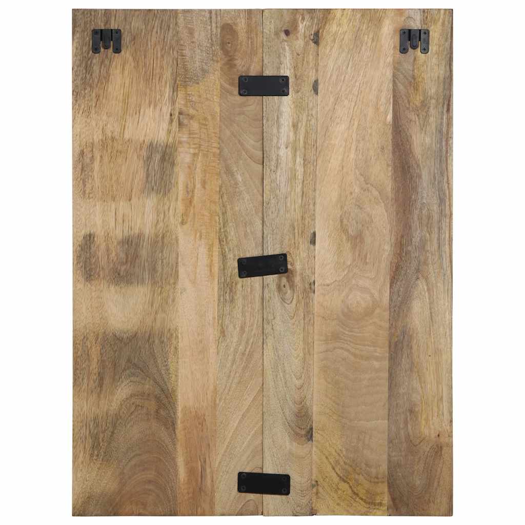 Solid Mango Wood Bedside Cabinet 60x32x80 cm - Rustic Charm