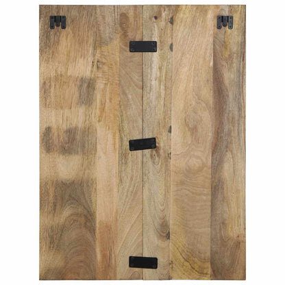 Solid Mango Wood Bedside Cabinet 60x32x80 cm - Rustic Charm